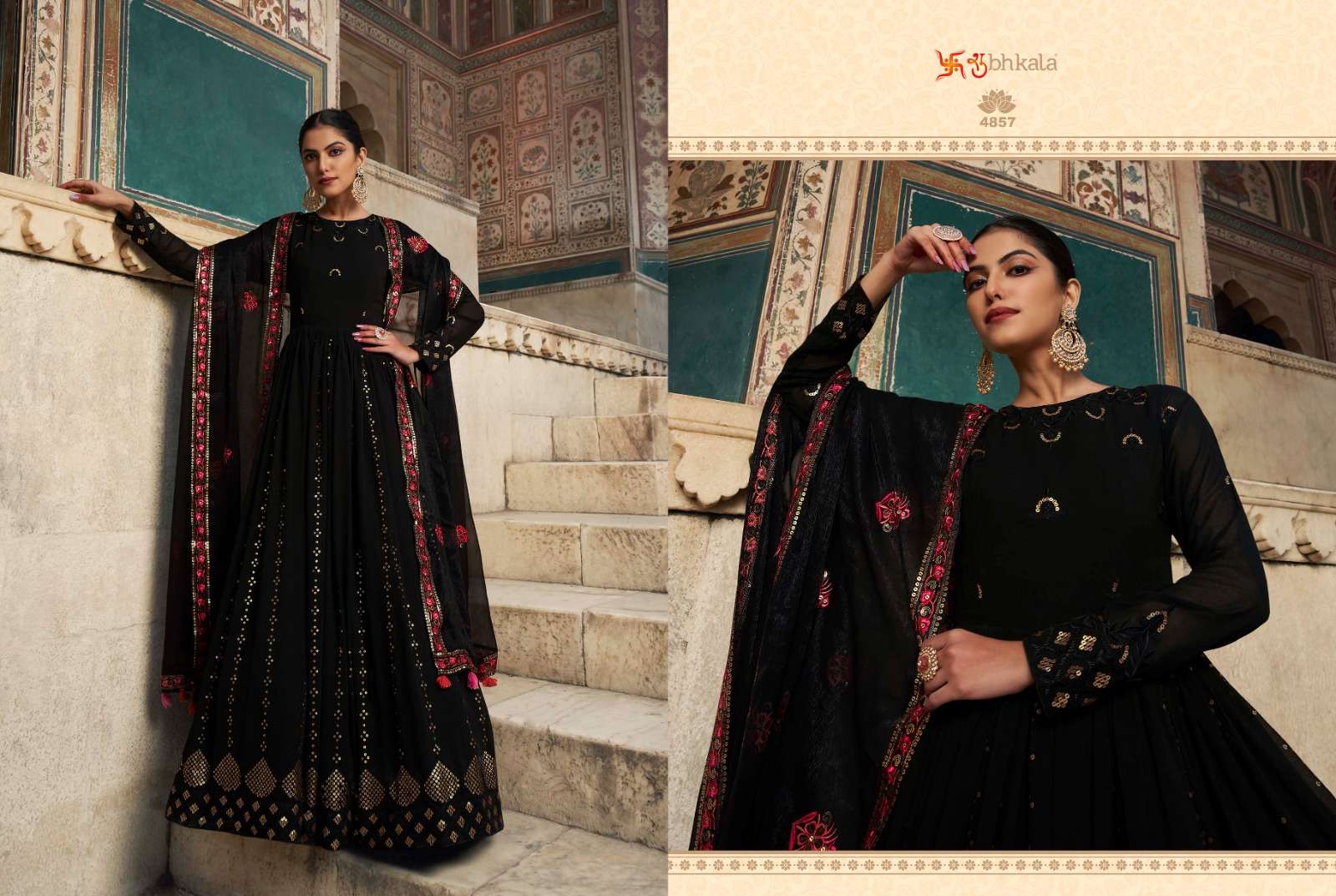 FLORY VOL. 29 Sequince Embroidered Work Anarkali Gown Kurti Wholesale catalog