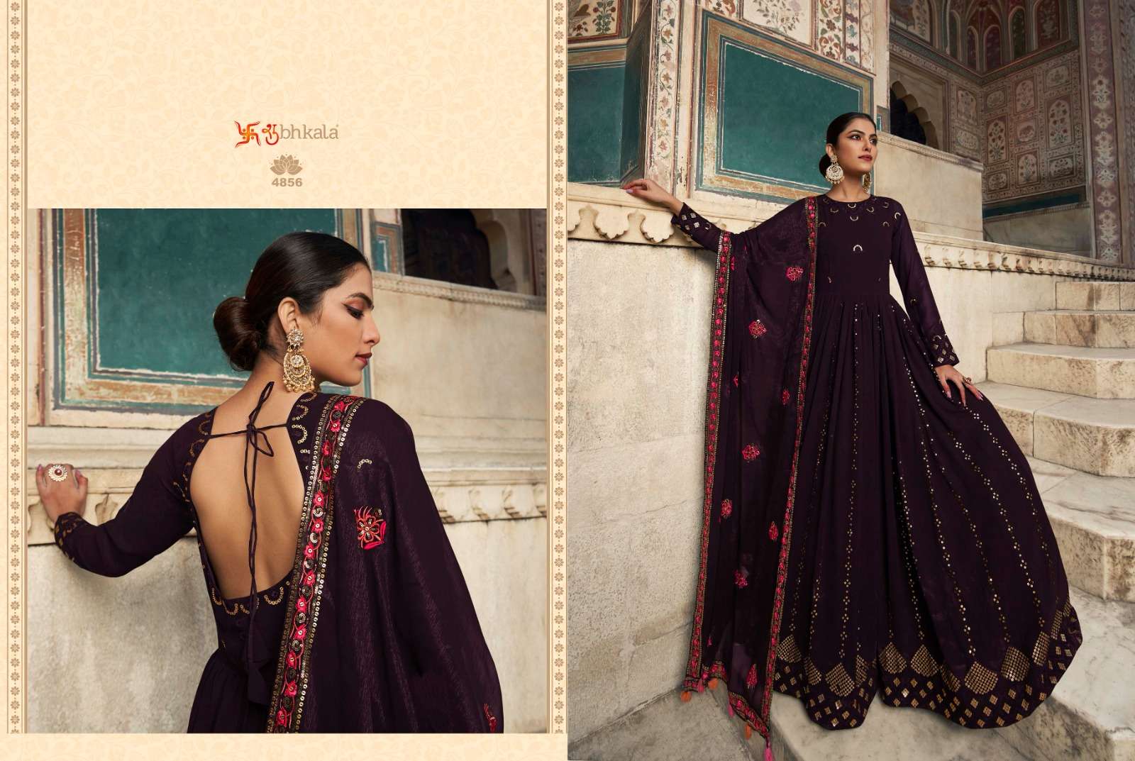 FLORY VOL. 29 Sequince Embroidered Work Anarkali Gown Kurti Wholesale catalog