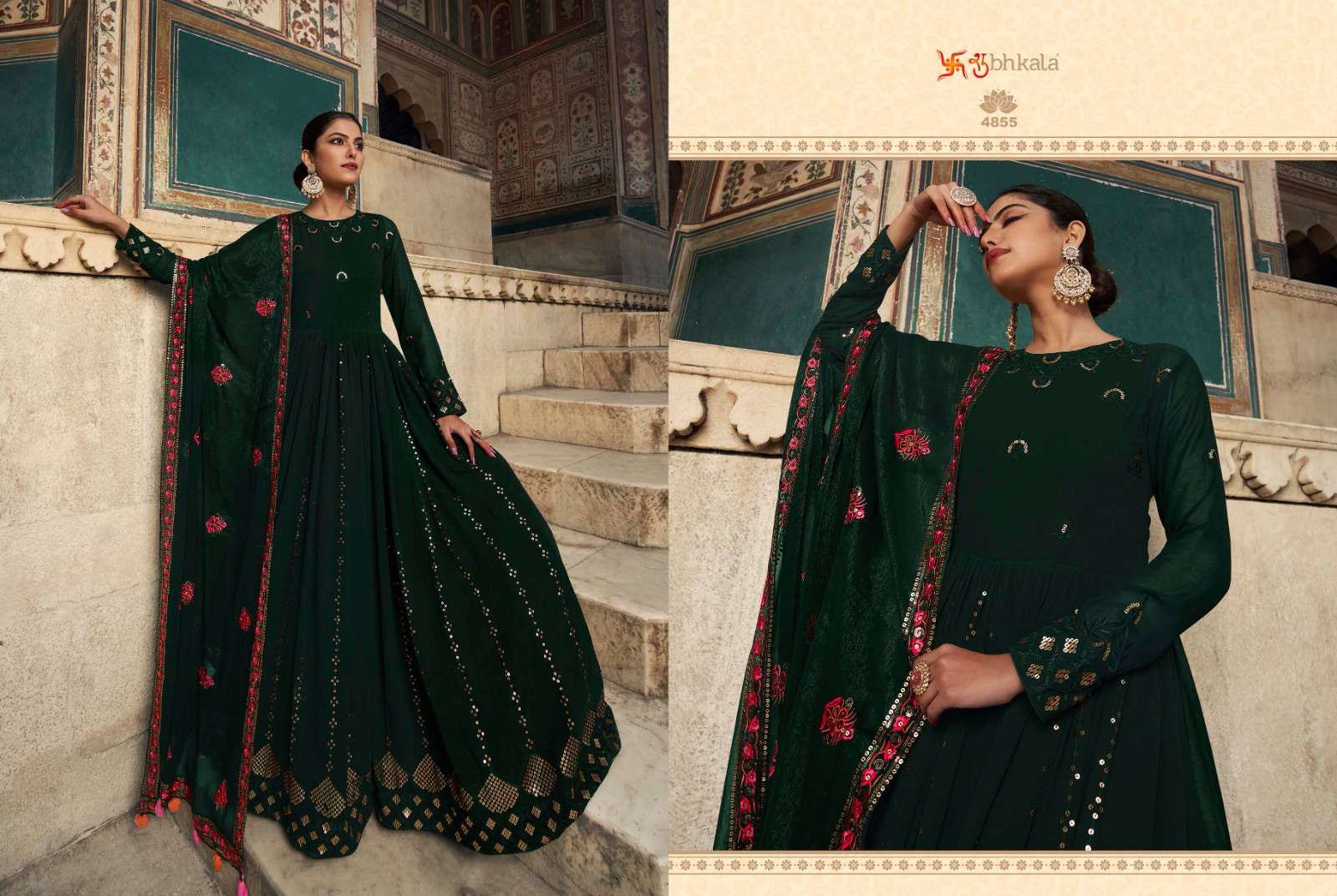 FLORY VOL. 29 Sequince Embroidered Work Anarkali Gown Kurti Wholesale catalog