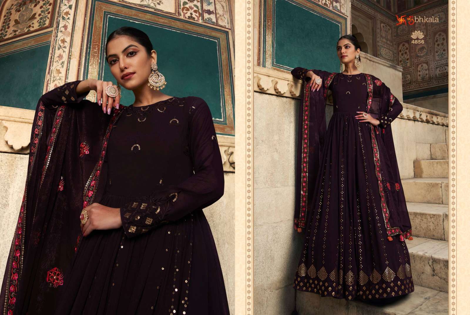 FLORY VOL. 29 Sequince Embroidered Work Anarkali Gown Kurti Wholesale catalog