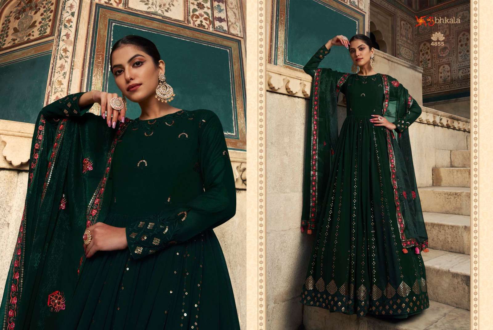 FLORY VOL. 29 Sequince Embroidered Work Anarkali Gown Kurti Wholesale catalog