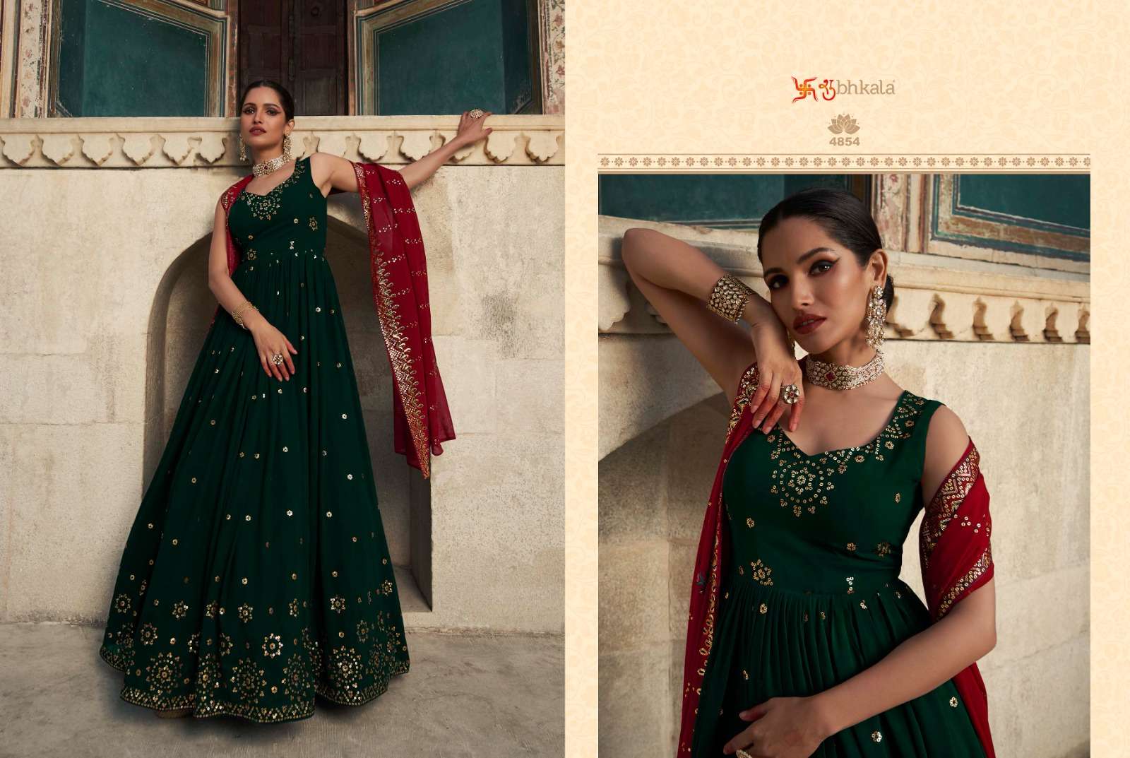 FLORY VOL. 29 Sequince Embroidered Work Anarkali Gown Kurti Wholesale catalog