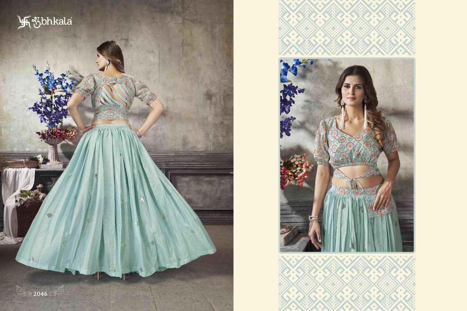 FRILL & FLARE VOL. 5 Exclusive Stitched Fancy Croptop Style Wholesale catalog
