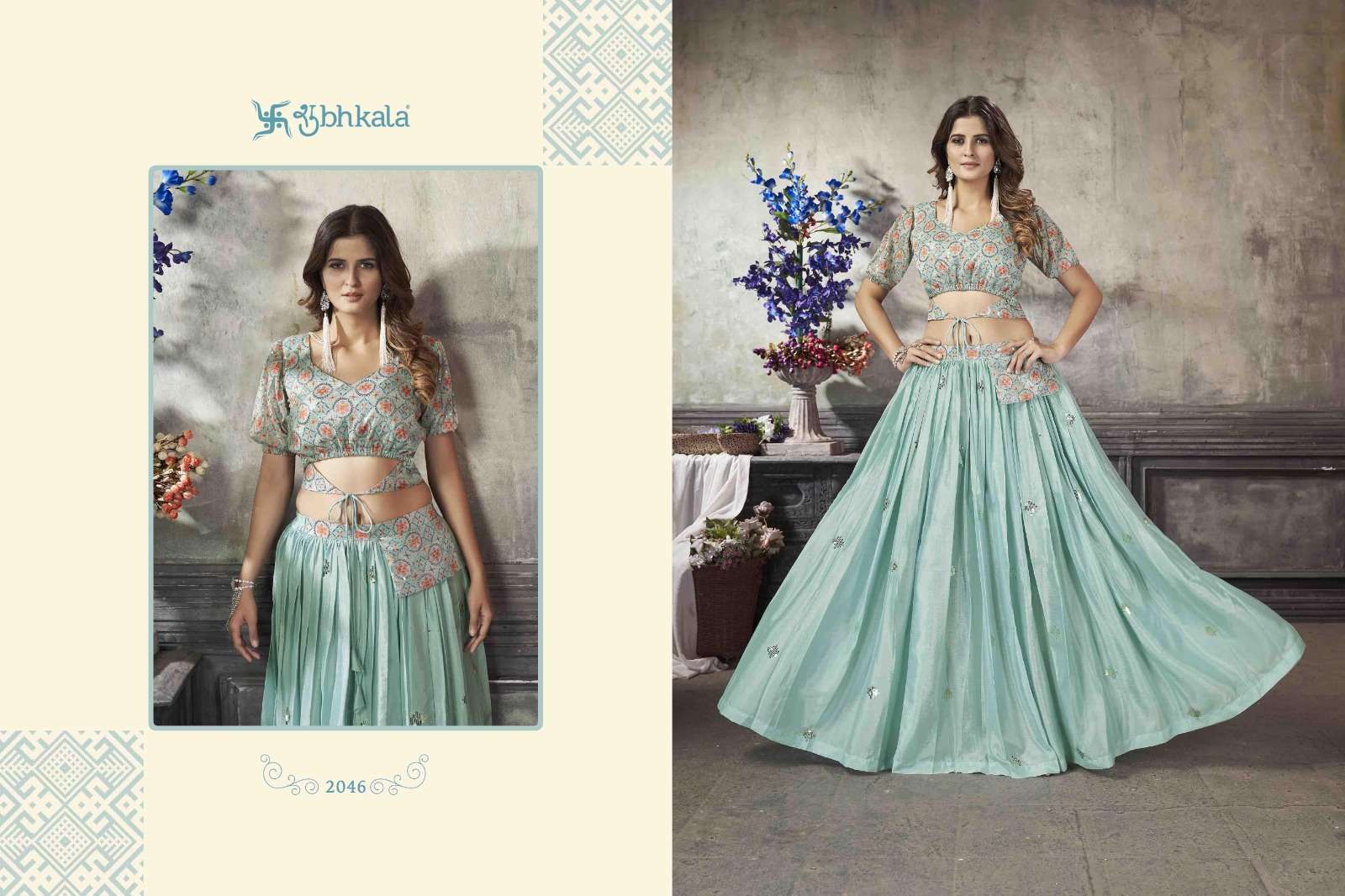 FRILL & FLARE VOL. 5 Exclusive Stitched Fancy Croptop Style Wholesale catalog
