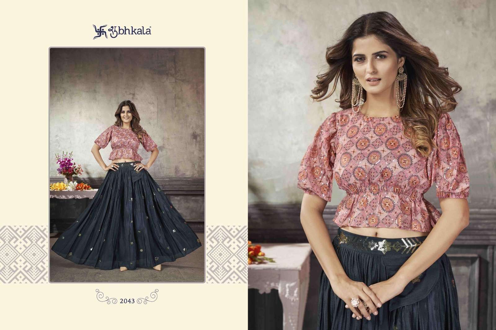 FRILL & FLARE VOL. 5 Exclusive Stitched Fancy Croptop Style Wholesale catalog