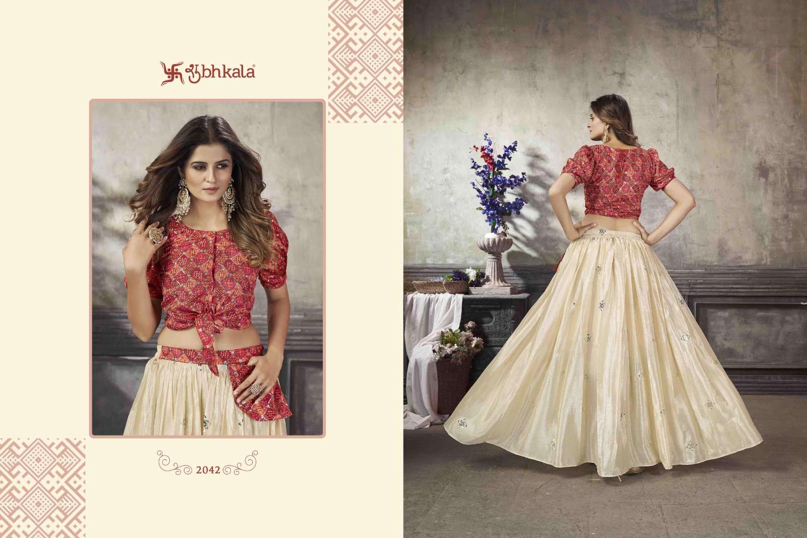 FRILL & FLARE VOL. 5 Exclusive Stitched Fancy Croptop Style Wholesale catalog