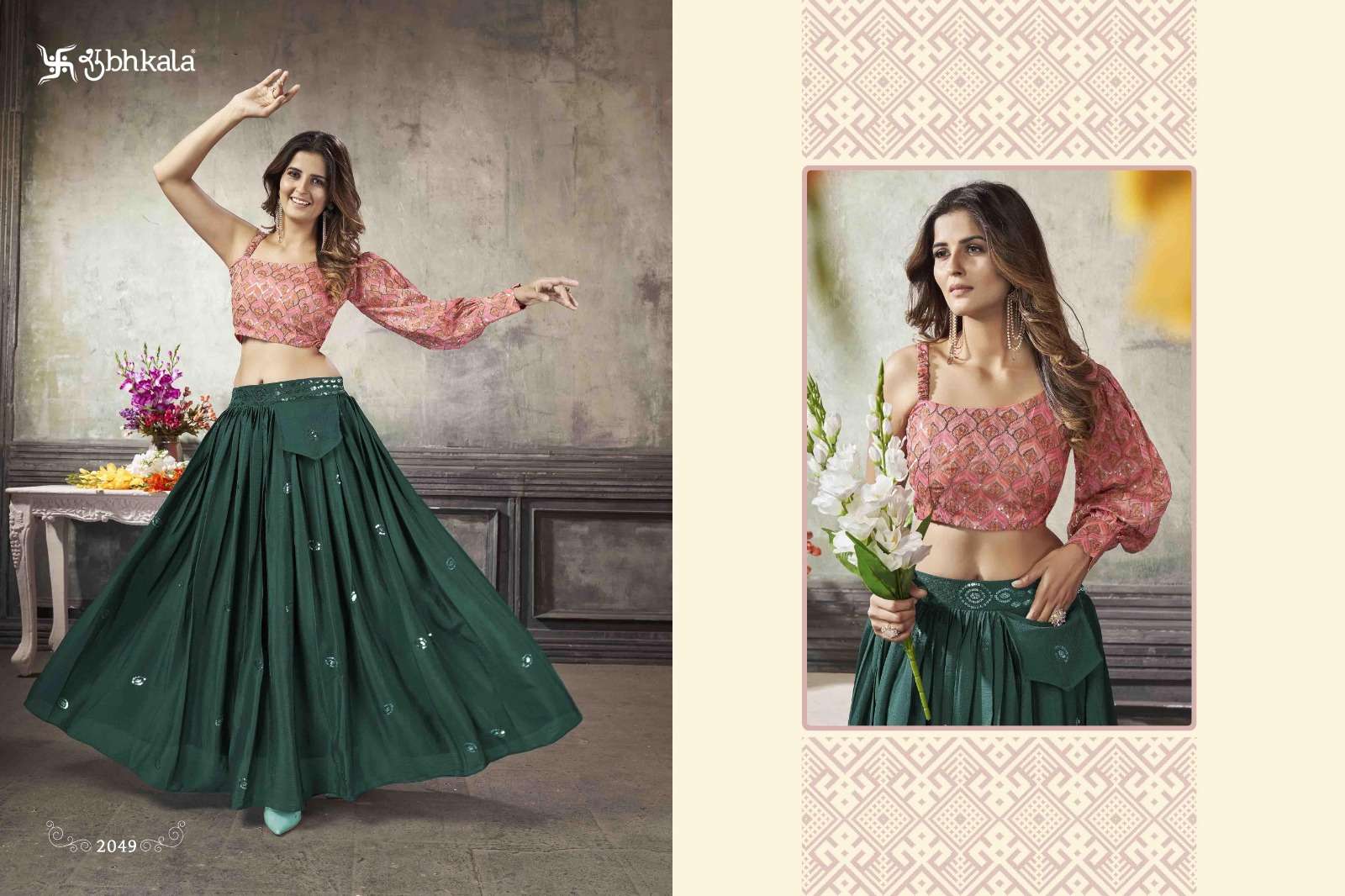 FRILL & FLARE VOL. 5 Exclusive Stitched Fancy Croptop Style Wholesale catalog