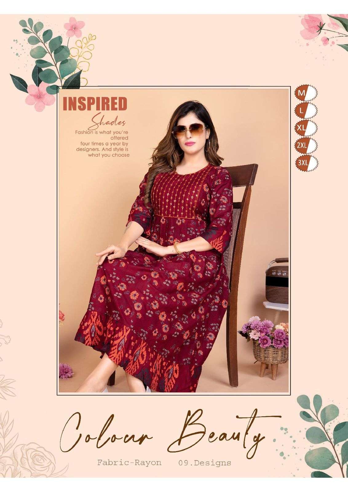 Golden Color Beauty Rayon Sequence Work Designer Kurti Wholesale catalog