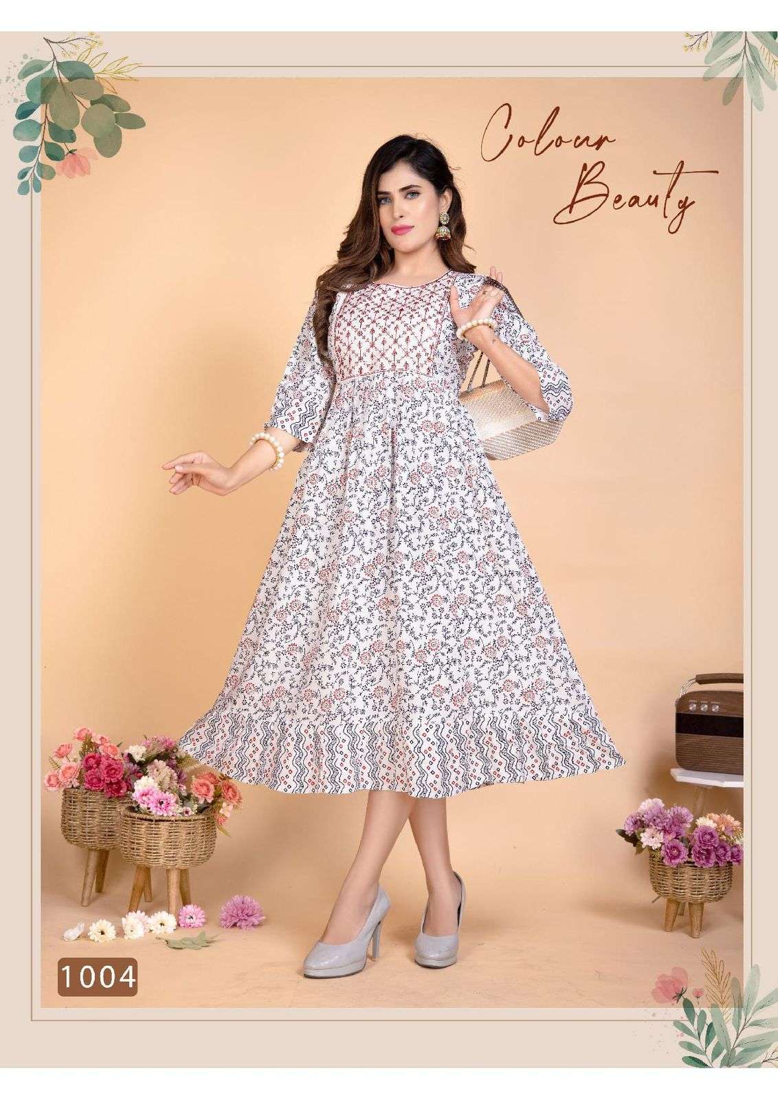 Golden Color Beauty Rayon Sequence Work Designer Kurti Wholesale catalog