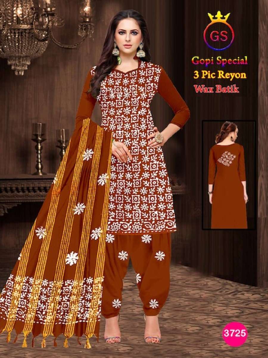 GS Rayon Gopi Wax Batic -Dress Material -Wholesale Catalog