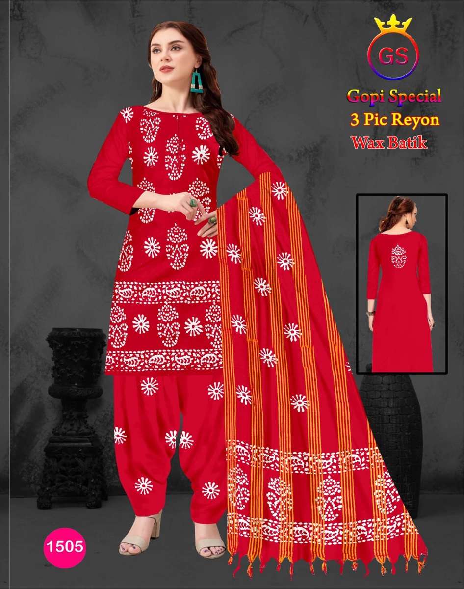 GS Rayon Self Wax Batic – Dress Material -Wholesale Catalog