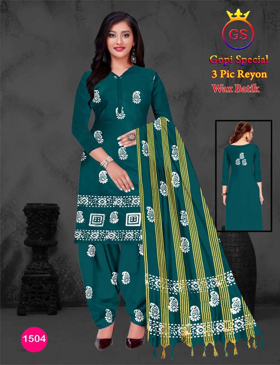 GS Rayon Self Wax Batic – Dress Material -Wholesale Catalog