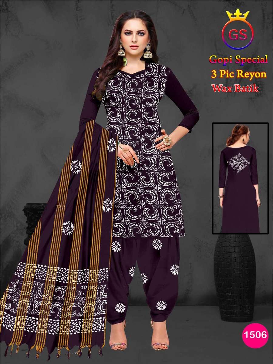 GS Rayon Self Wax Batic – Dress Material -Wholesale Catalog
