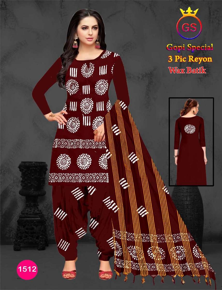 GS Rayon Self Wax Batic – Dress Material -Wholesale Catalog