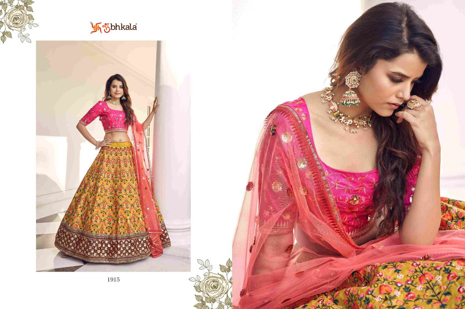 GULDASTA VOL. 11 Bridal Thread with Sequance Embroidered Semi Stitched Lehenga Choli  Wholesale catalog
