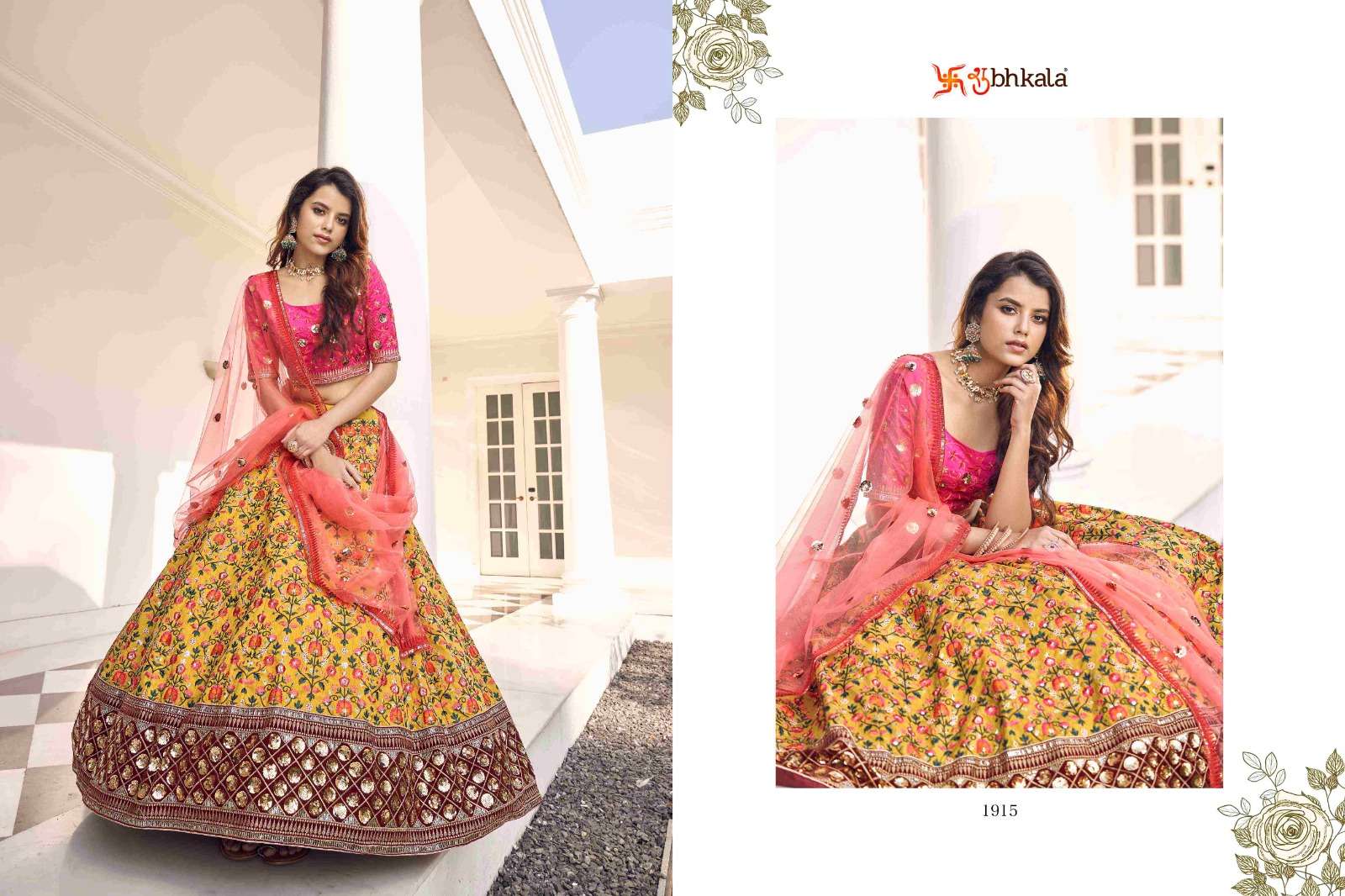 GULDASTA VOL. 11 Bridal Thread with Sequance Embroidered Semi Stitched Lehenga Choli  Wholesale catalog