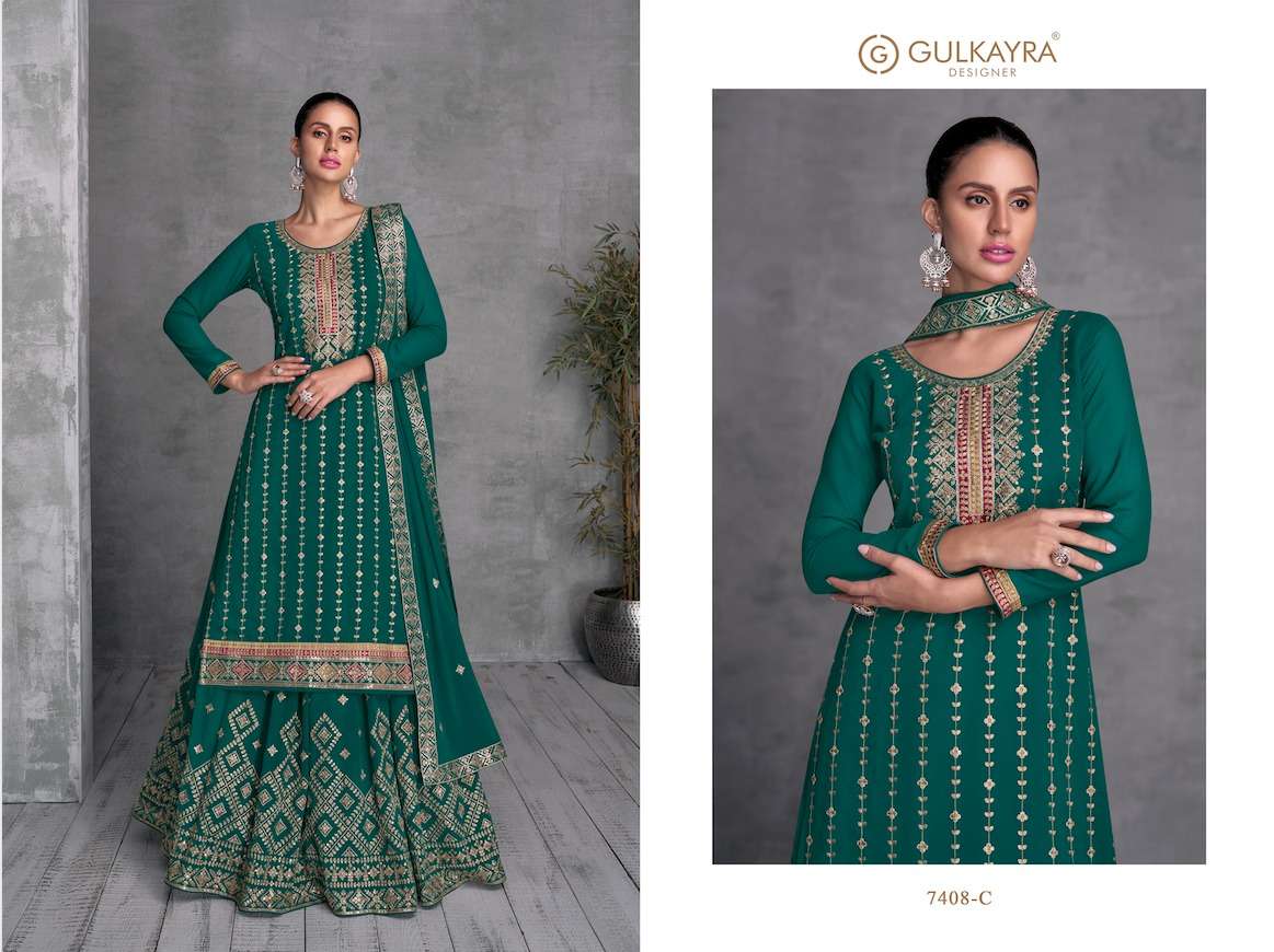 Gulkayra Trisha Real Georgette Salwar Kameez Wholesale catalog