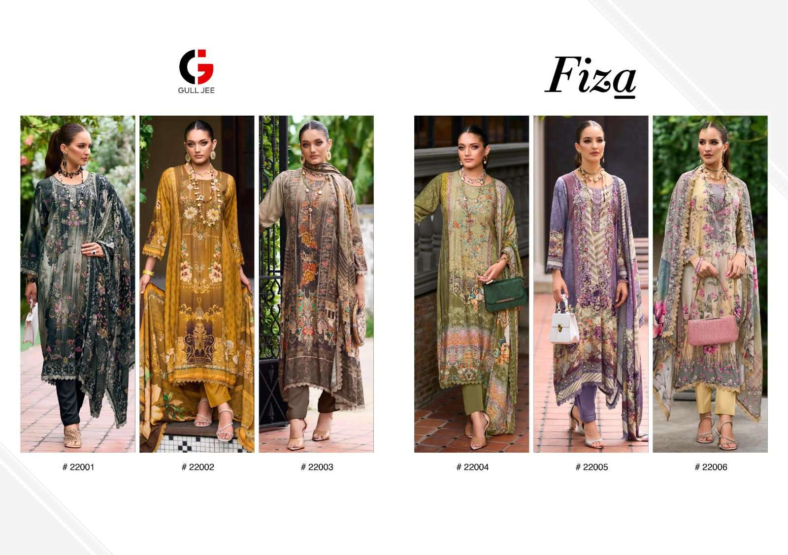 Gull Jee Fiza Pashmina Printed Salwar Kameez Wholesale catalog