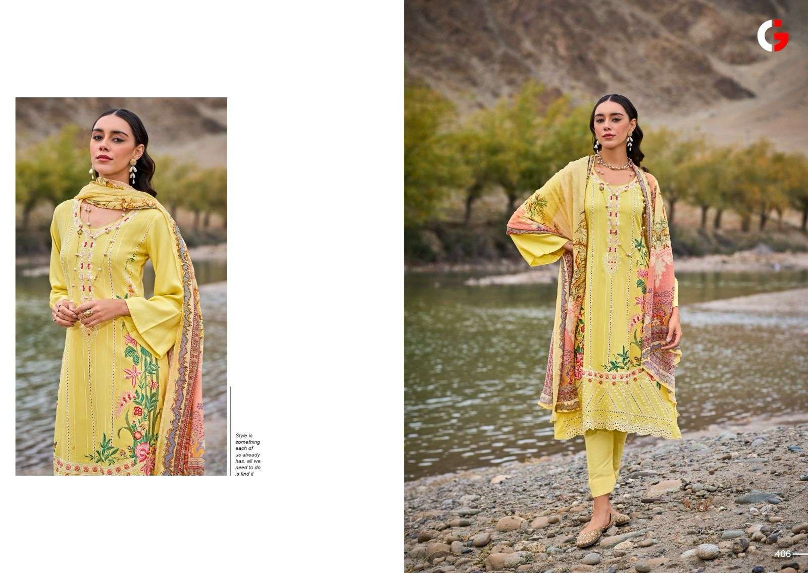 Gull Jee Mehtaab Viscose Pashmina Dress Material Wholesale catalog