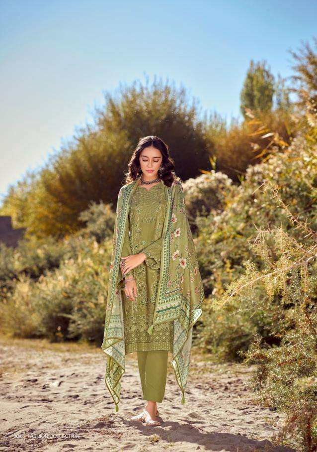Gull Jee Rezam Heavy Embroidery Pashmina Dress Material Wholesale catalog