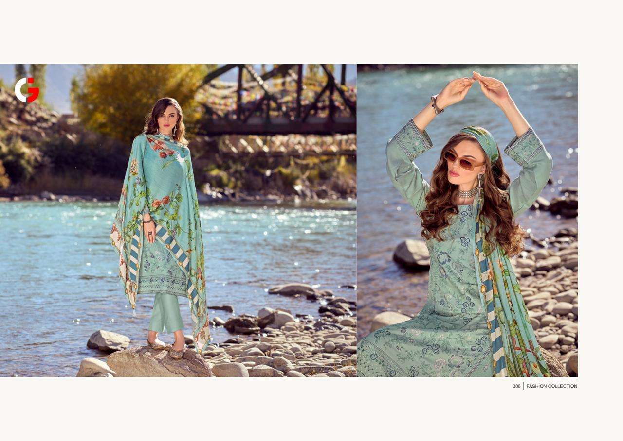 Gull Jee Rezam Heavy Embroidery Pashmina Dress Material Wholesale catalog