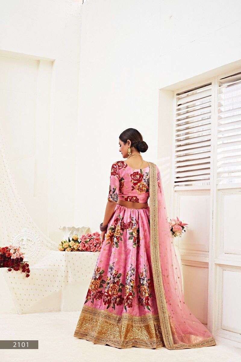  HIRANYAM VOL 1 – 2101 FLOWER LEHENGA CHOLI Wholesale catalog