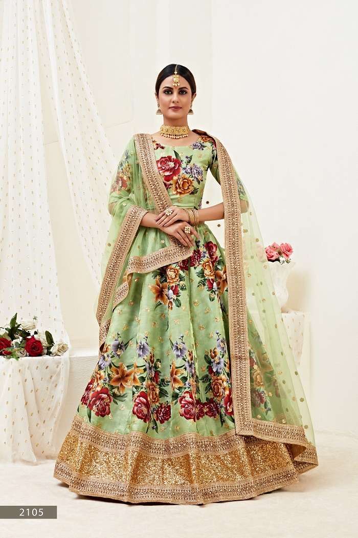 HIRANYAM VOL -2015 GREAT COLLECTION OF FLOWER LEHENGA CHOLI Wholesale catalog