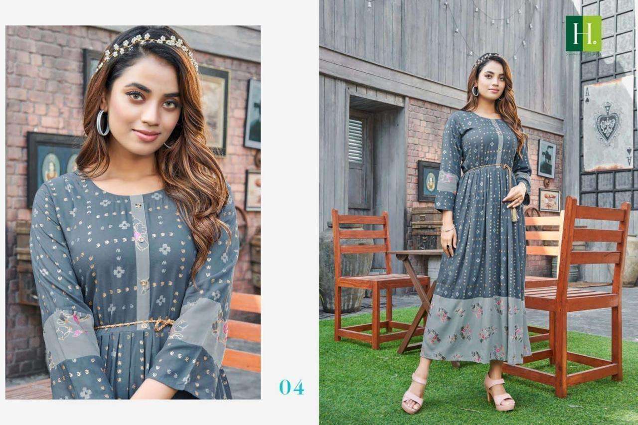 HIRWA  GOLDEN IKKAT Kurti Wholesale catalog