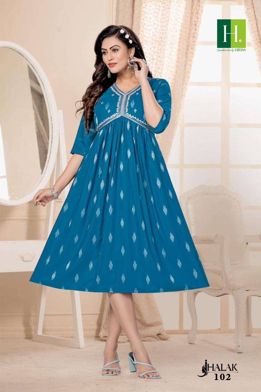 HIRWA Jhalak Alia cut Kurti Wholesale catalog
