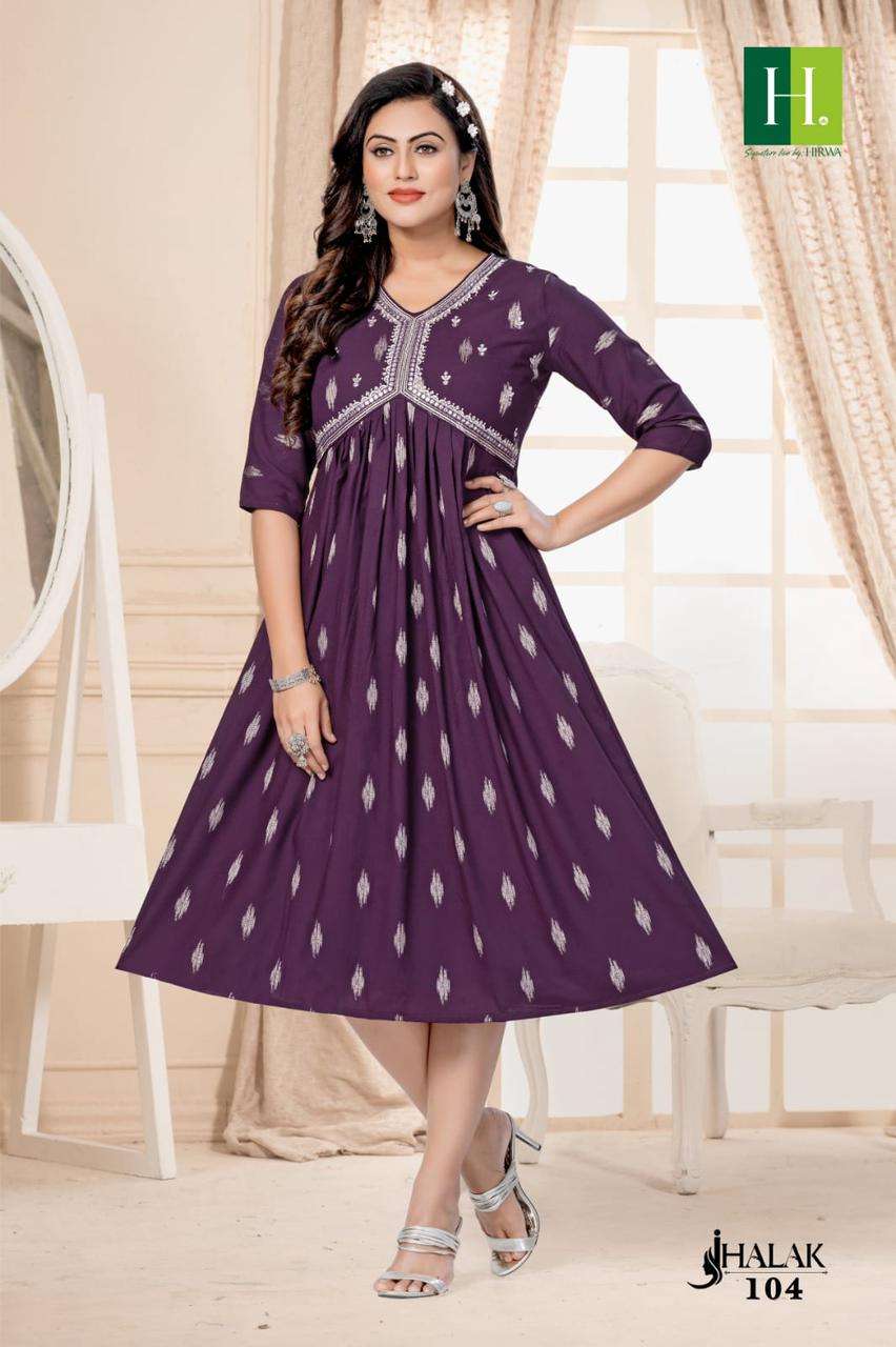 HIRWA Jhalak Alia cut Kurti Wholesale catalog