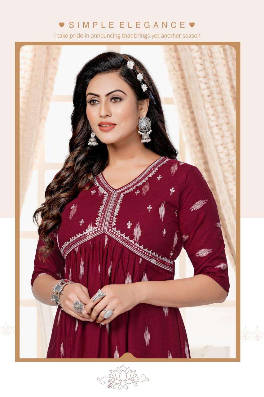 HIRWA Jhalak Alia cut Kurti Wholesale catalog