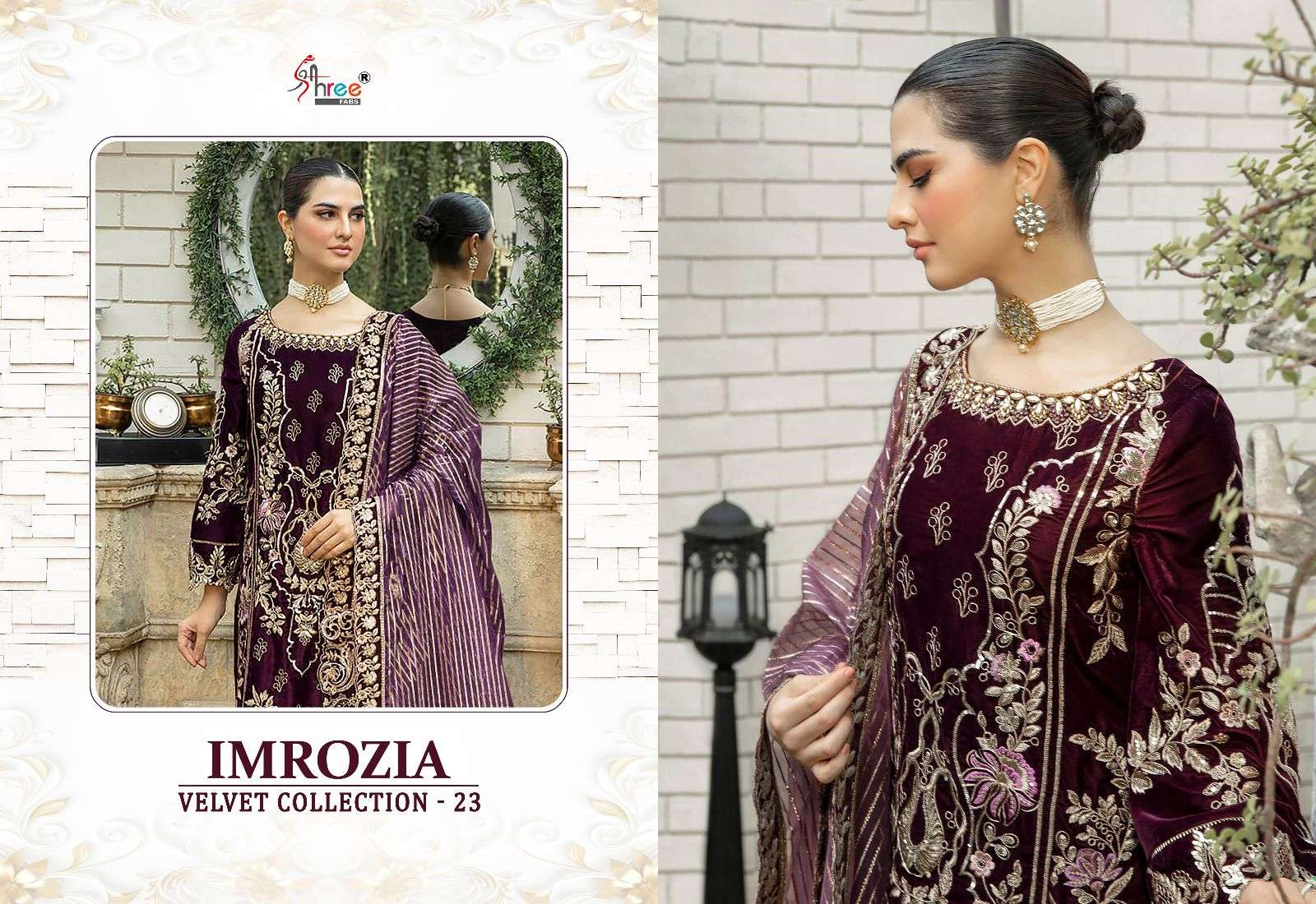 IMROZIA VELVAT WITH HEAVY EMBRODERED Salwar Kameez Wholesale catalog