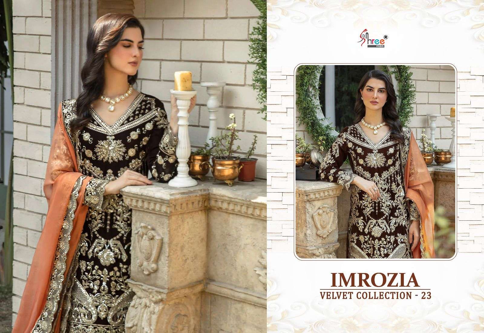 IMROZIA VELVAT WITH HEAVY EMBRODERED Salwar Kameez Wholesale catalog