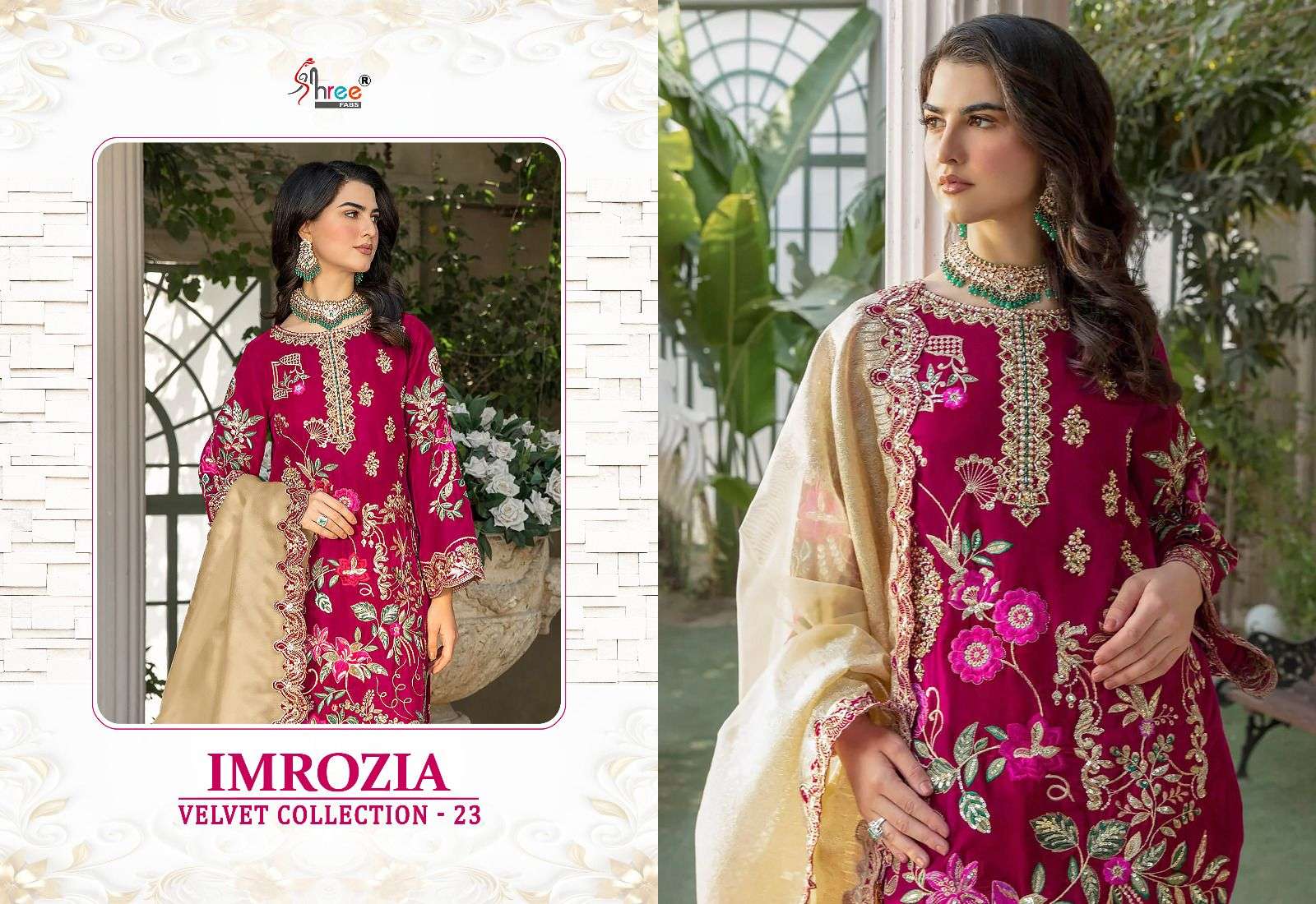 IMROZIA VELVAT WITH HEAVY EMBRODERED Salwar Kameez Wholesale catalog