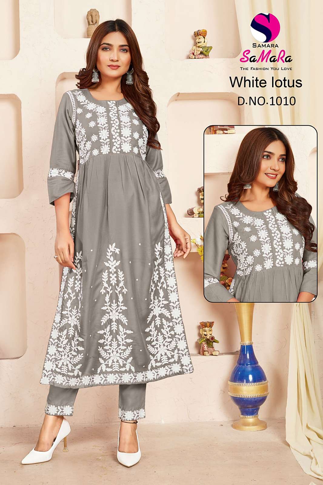 JAY-SHA WHITE LOTUS vol-1 Kurti Wholesale catalog
