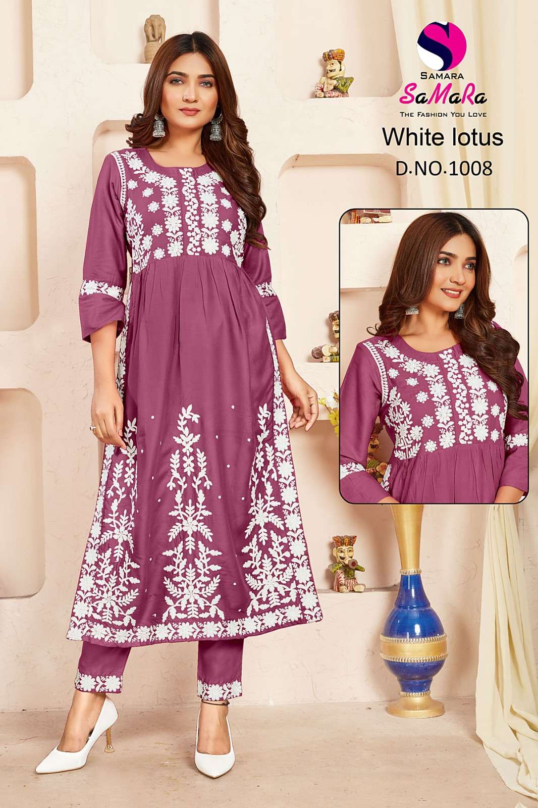 JAY-SHA WHITE LOTUS vol-1 Kurti Wholesale catalog