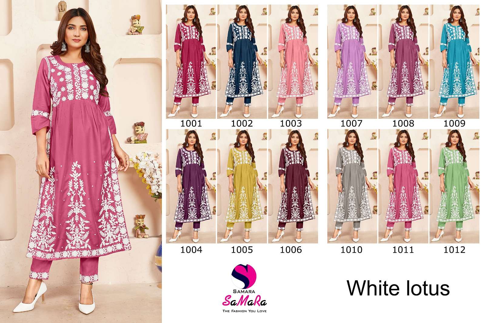 JAY-SHA WHITE LOTUS vol-3 Kurti Wholesale catalog