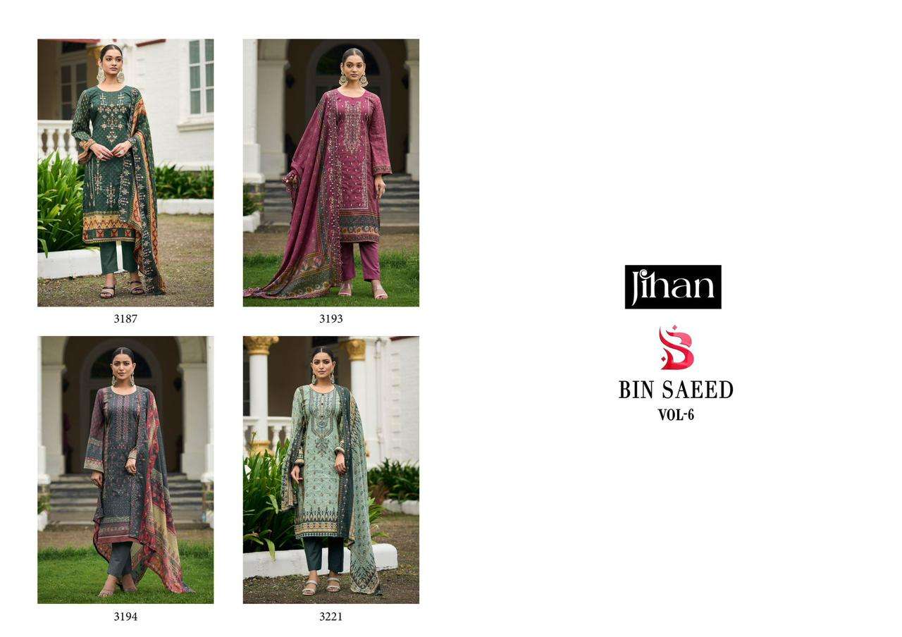 Jihan Bin Saeed Vol 5 Lawn Cotton Salwar Kameez Wholesale catalog