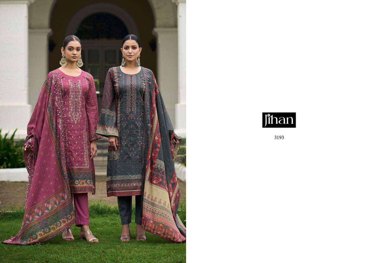 Jihan Bin Saeed Vol 5 Lawn Cotton Salwar Kameez Wholesale catalog