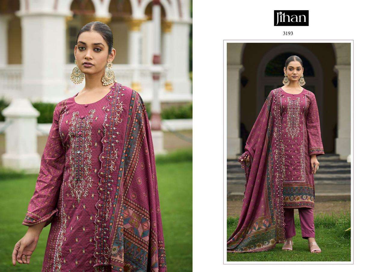 Jihan Bin Saeed Vol 5 Lawn Cotton Salwar Kameez Wholesale catalog