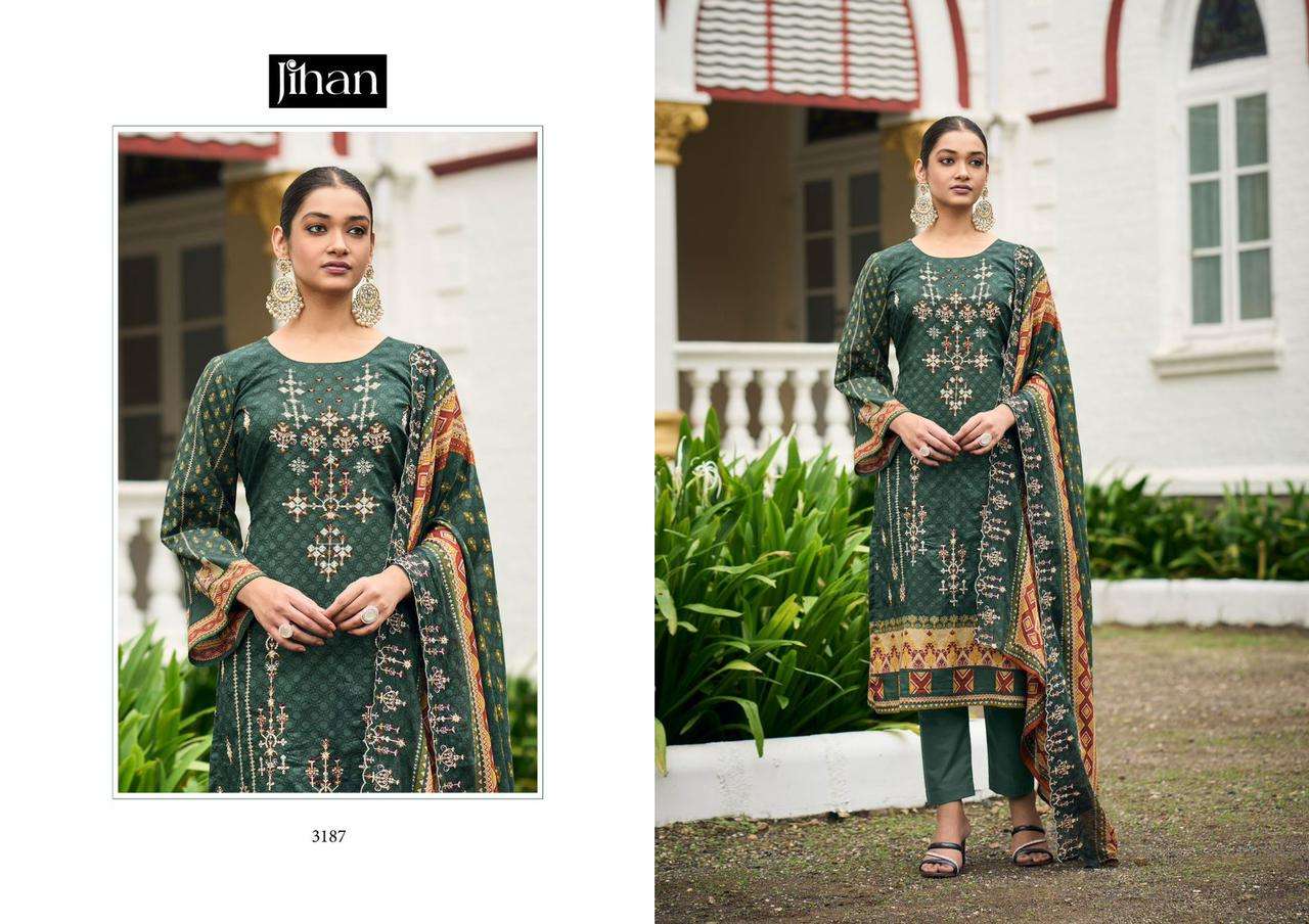 Jihan Bin Saeed Vol 5 Lawn Cotton Salwar Kameez Wholesale catalog