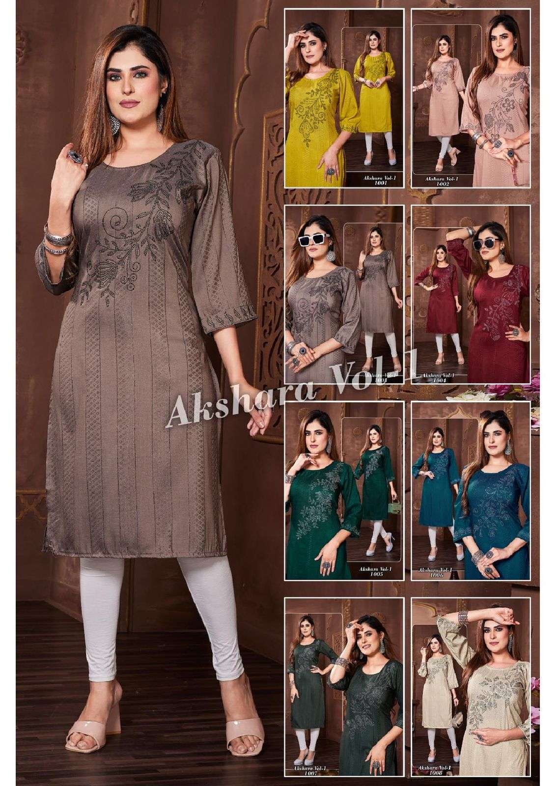 JLF AKSHARA VOL.1 Kurti Wholesale catalog