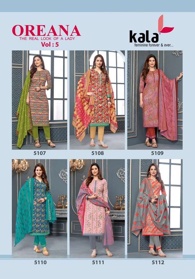 Kala Oreana Vol-5 – Dress Material -Wholesale Catalog