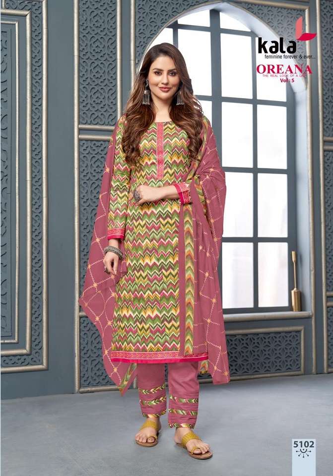Kala Oreana Vol-5 – Kurti Pant With Dupatta -Wholesale Catalog
