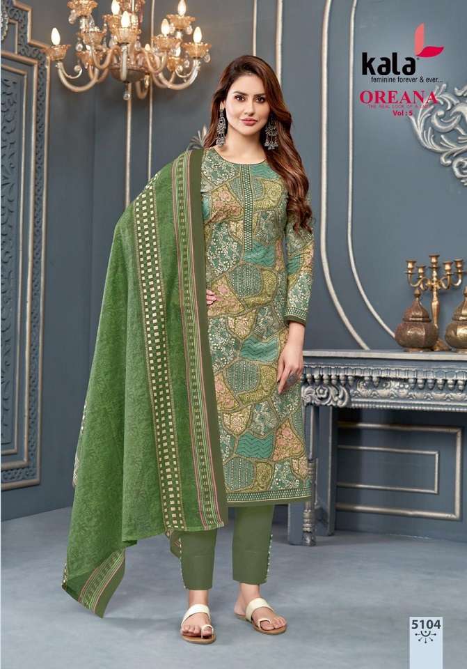 Kala Oreana Vol-5 – Kurti Pant With Dupatta -Wholesale Catalog