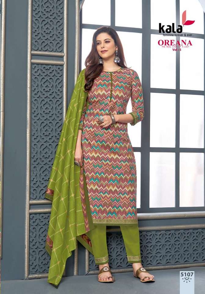 Kala Oreana Vol-5 – Kurti Pant With Dupatta -Wholesale Catalog