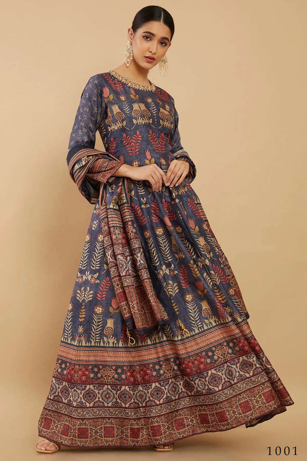 Kalishta 1001 To 1004 Stylish Flaired Gown Wholesale catalog
