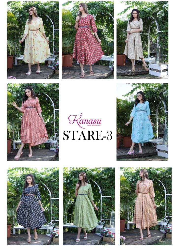 KANASU STARE VOL-3 Kurti Wholesale catalog