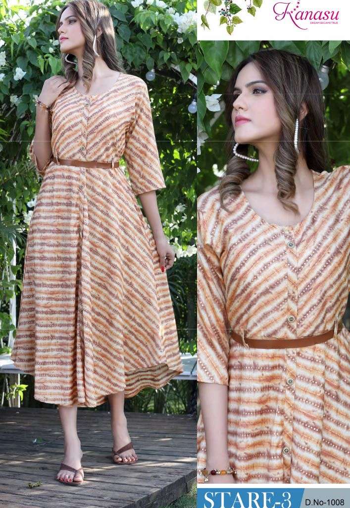 KANASU STARE VOL-3 Kurti Wholesale catalog