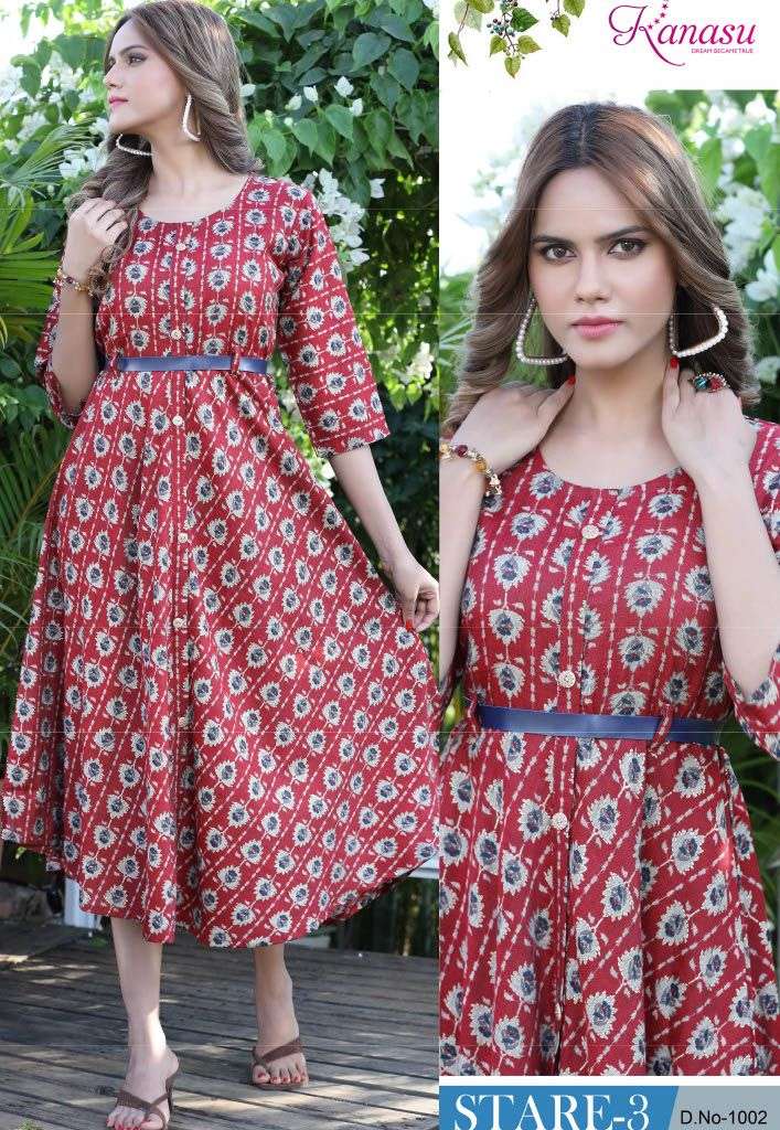 KANASU STARE VOL-3 Kurti Wholesale catalog